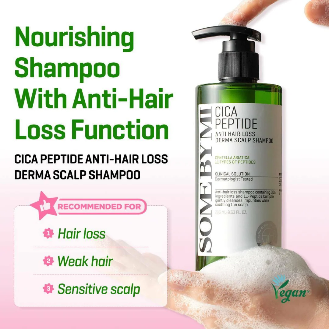 2_7d41a588-f63a-49f9-a7d5-f3e4f9d9fdb3 SOME BY MI Cica Peptide Anti Hair Loss Derma Scalp Shampoo 285ml - Image 1