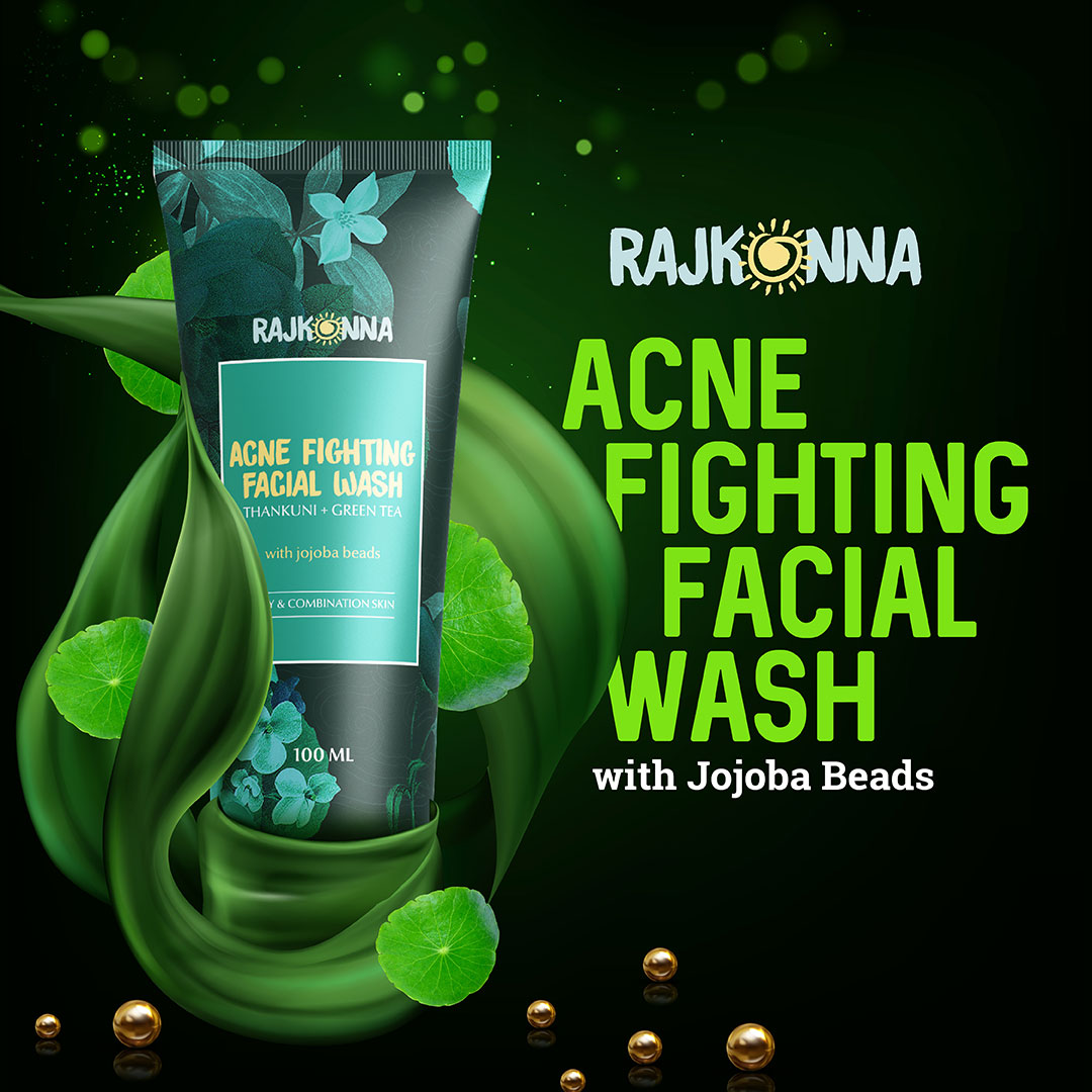 rajkonna acne facewash Rajkonna Acne Fighting Facial Wash 100ml - Image 1