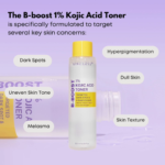 NINELESS 1% KOJIC ACID TONER  200ML - Image 2