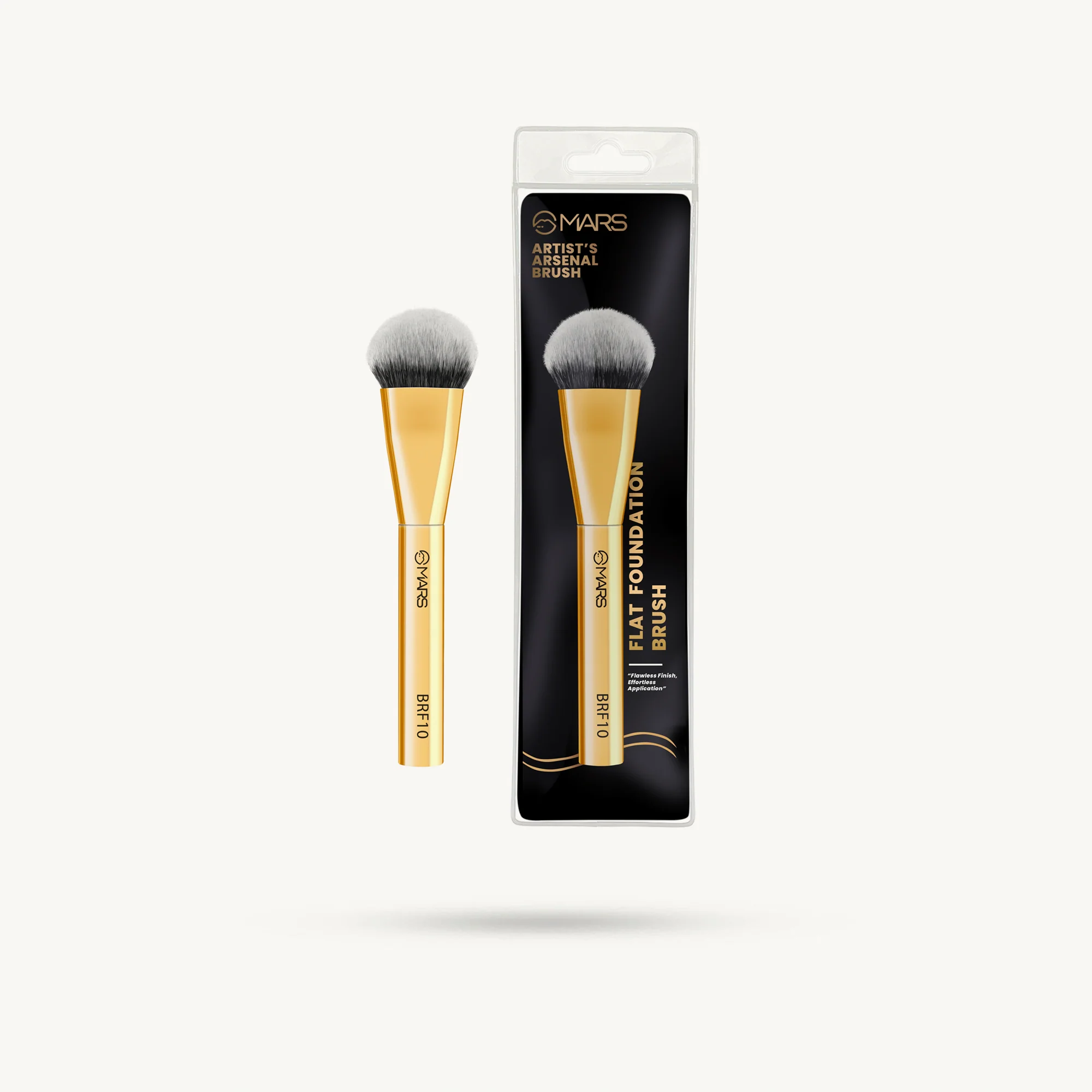 BRF10_BRUSH_AND_POUCH MARS FLAT FOUNDATION BRUSH BRF-10 - Image 1