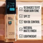 MAYBELLINE FIT ME FOUNDATION 16H 30ml