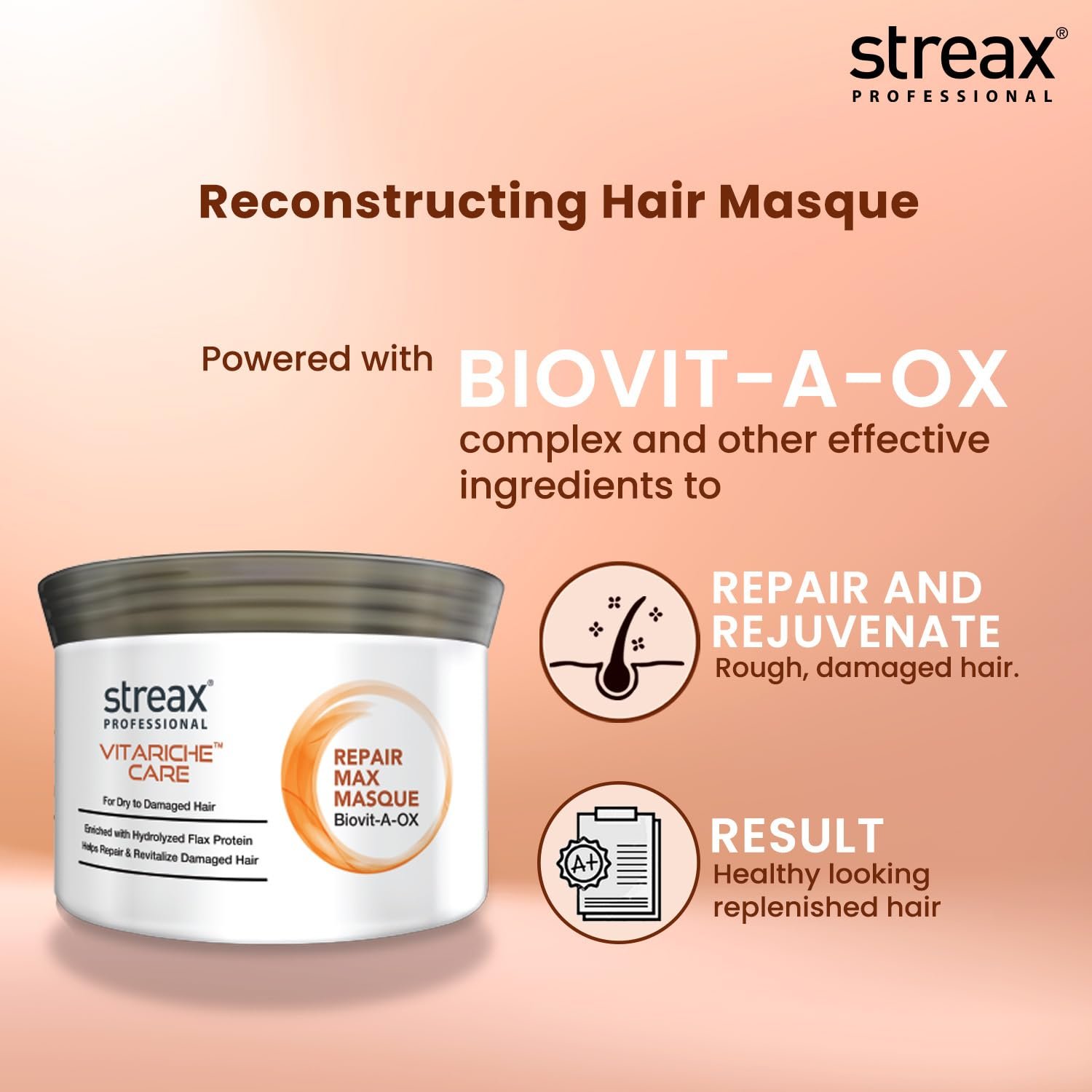 streax-professional-vitariche-care-hair-mask-500g-1736435660546_SKU-10685_0 STREAX VITARICHE CARE SMOOTH & SHINE MASQUE HAIR MASK 500G - Image 1