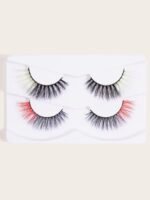 Magenta eyelashes 1 pair - Image 2