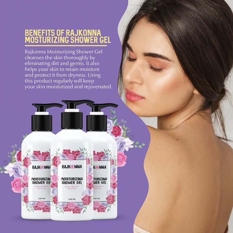 RAJKONNA MOISTURIZING SHOWER GEL 330ML RAJKONNA MOISTURIZING SHOWER GEL 330ML - Image 1