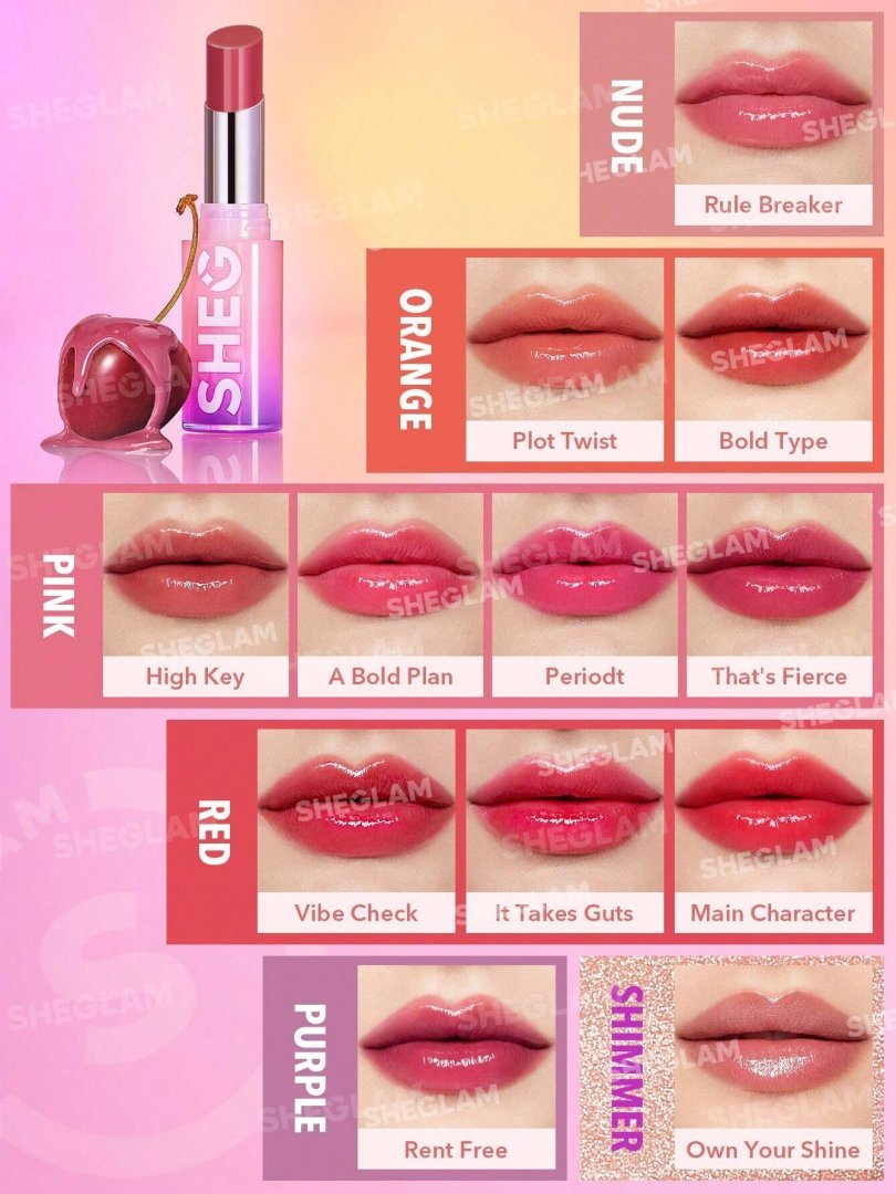 1708676216f04b76c9fce0a5040c8beb6475116e41_wk_sheglam She Glam Mirror Kiss High-Shine Lipstick - Image 1