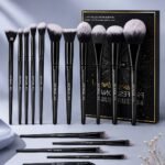 MAANGE 18 PCS BLACK PINK BROWN MIX BRUSH