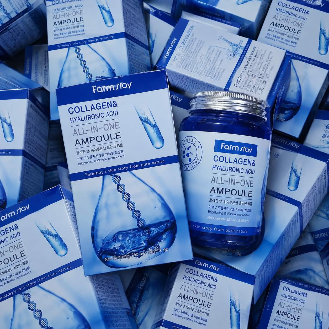 767716315_1962423767807276_2135420100629201984_n FARM STAY COLLAGEN & HYALURONIC ACID ALL IN ONE AMPOULE 250ML - Image 1